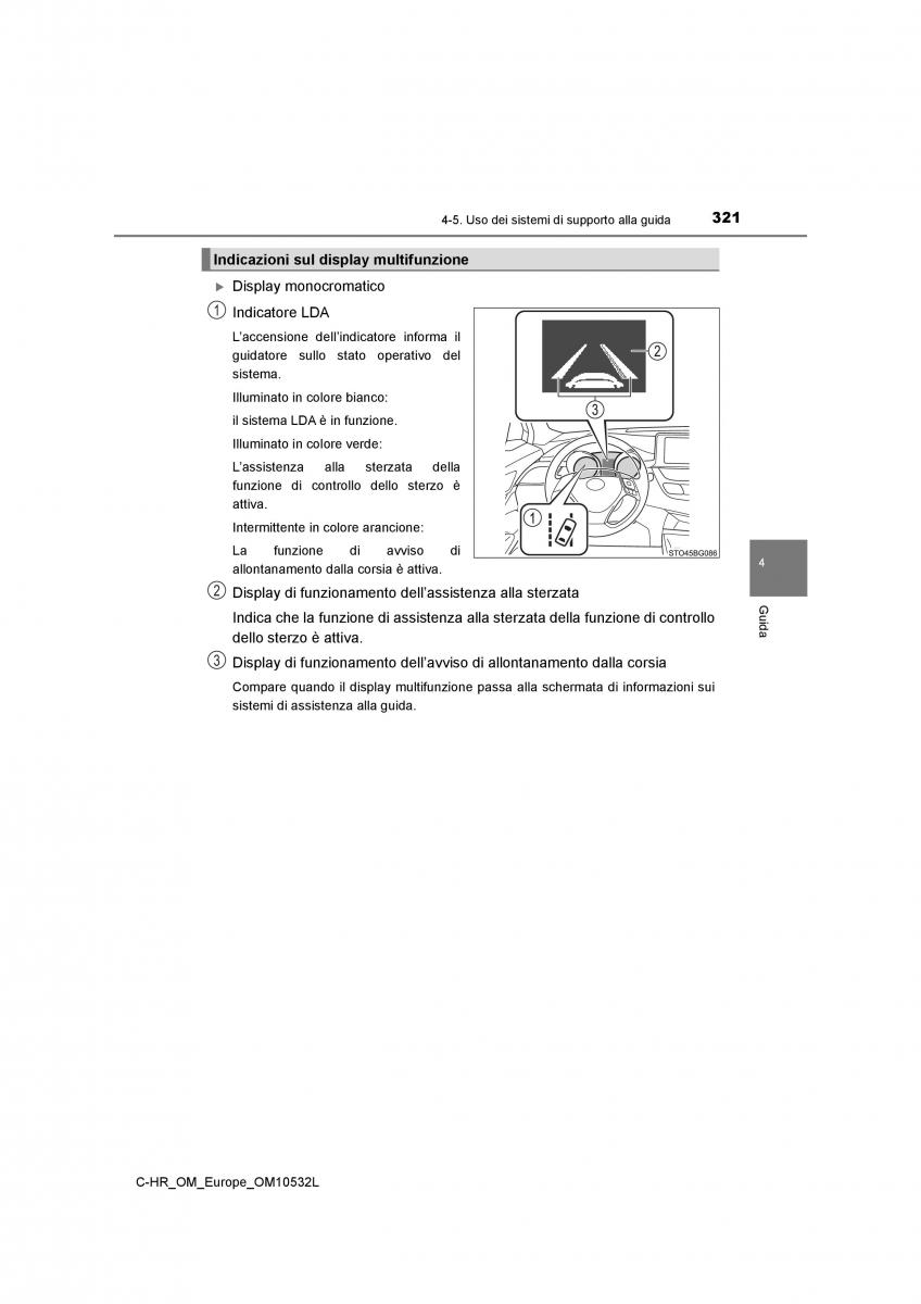 Toyota C HR manuale del proprietario / page 321