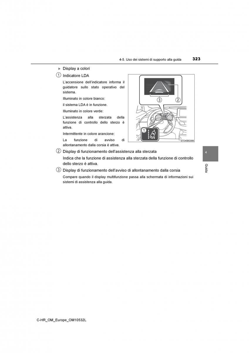 Toyota C HR manuale del proprietario / page 323