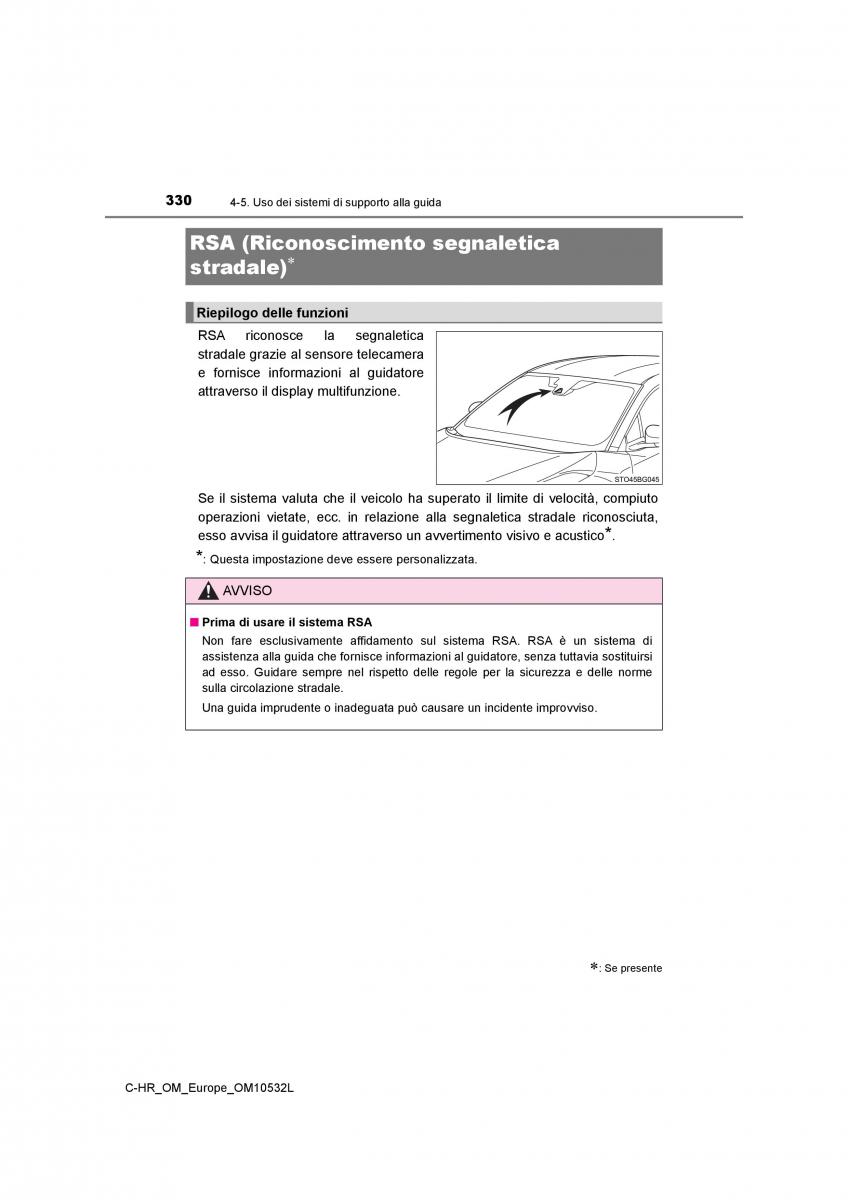 Toyota C HR manuale del proprietario / page 330