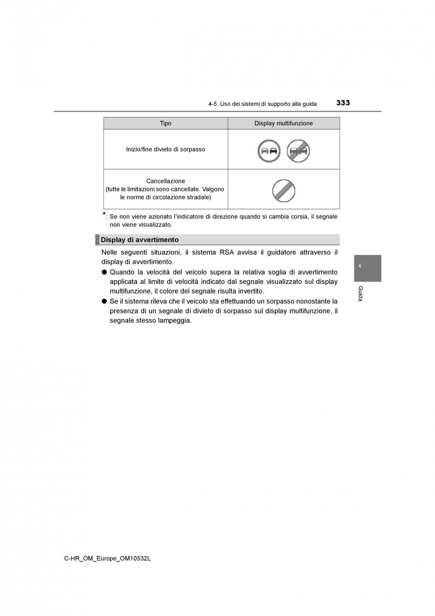 Toyota C HR manuale del proprietario / page 333