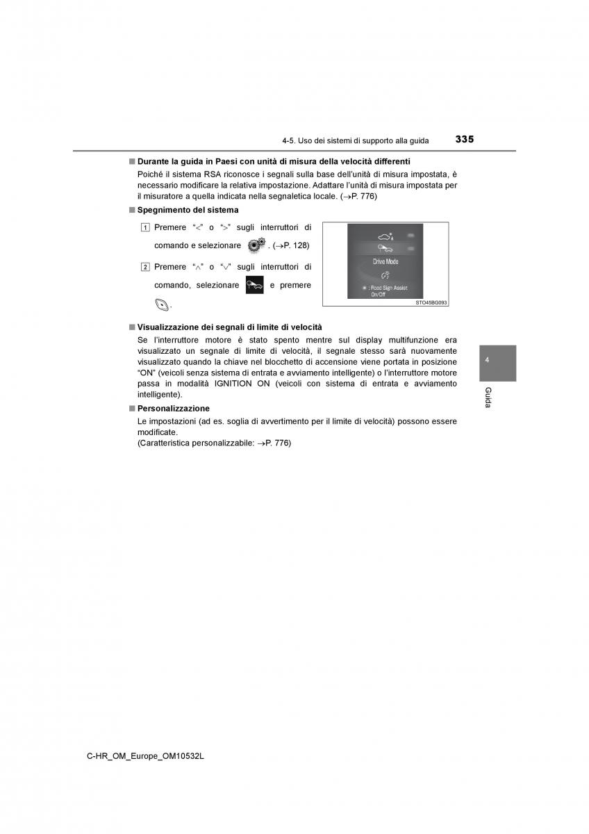 Toyota C HR manuale del proprietario / page 335