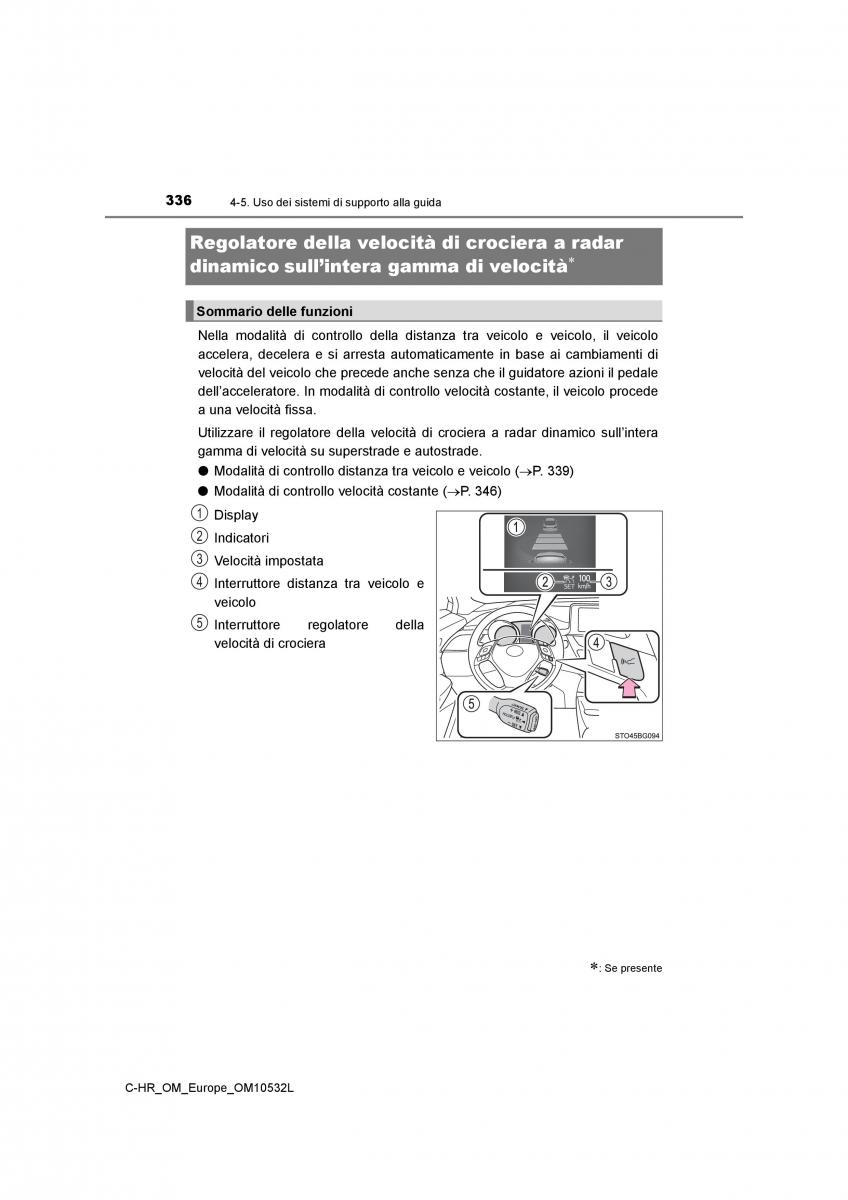 Toyota C HR manuale del proprietario / page 336