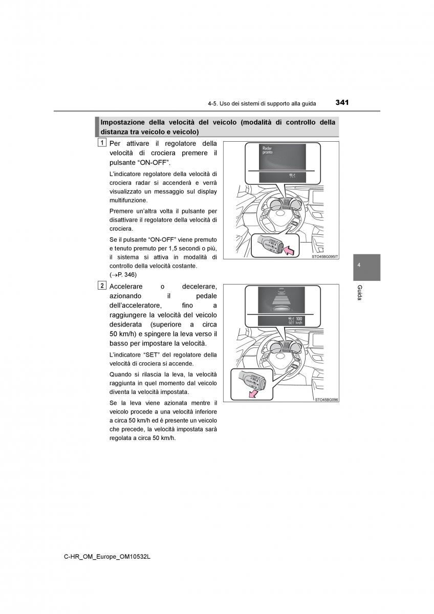 Toyota C HR manuale del proprietario / page 341