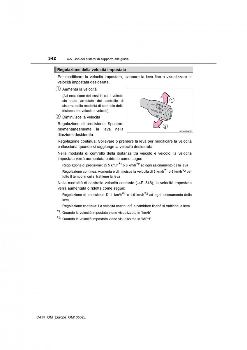 Toyota C HR manuale del proprietario / page 342