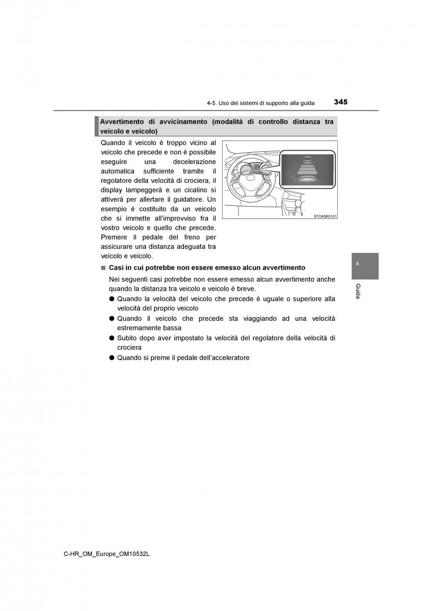 Toyota C HR manuale del proprietario / page 345