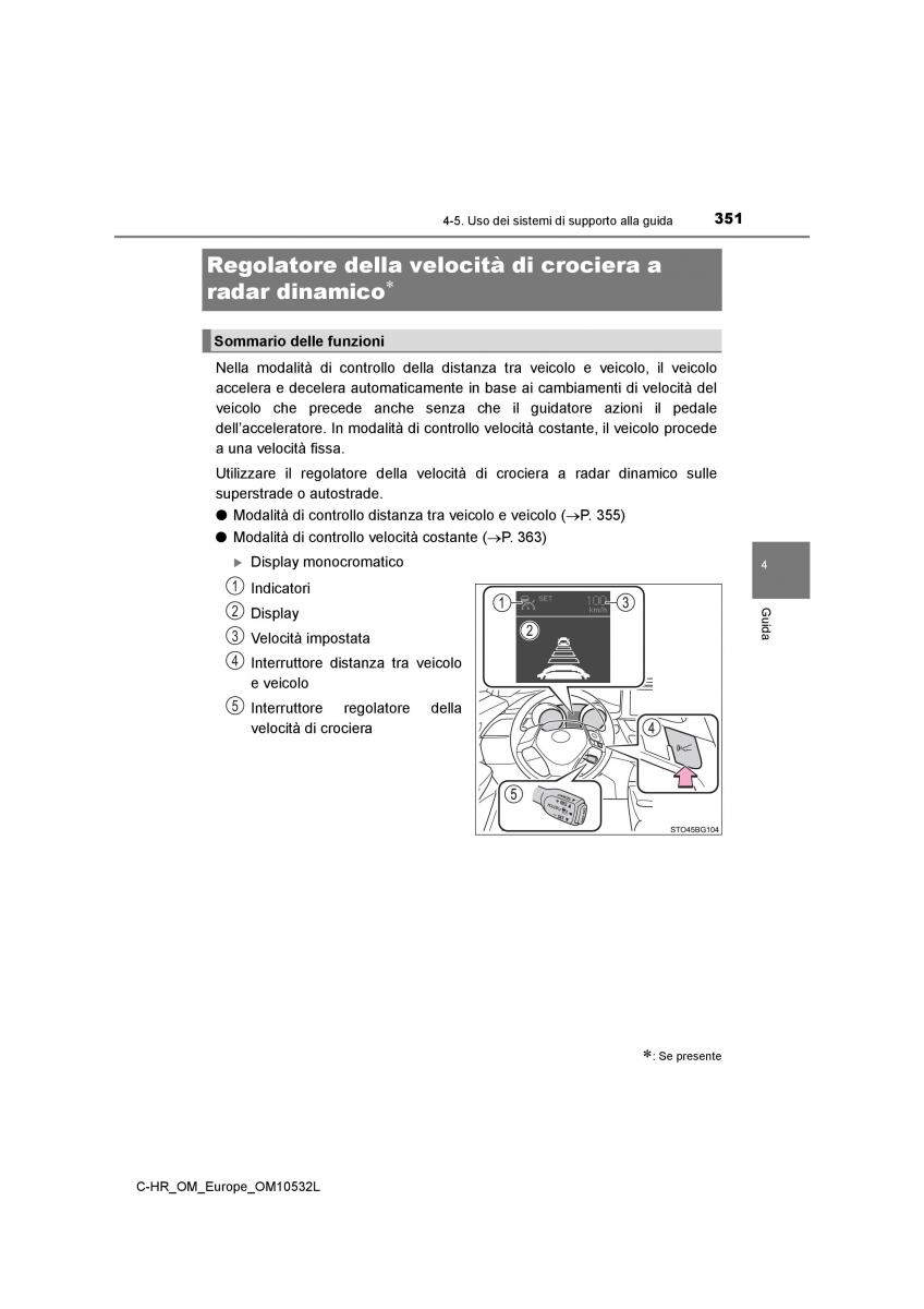 Toyota C HR manuale del proprietario / page 351