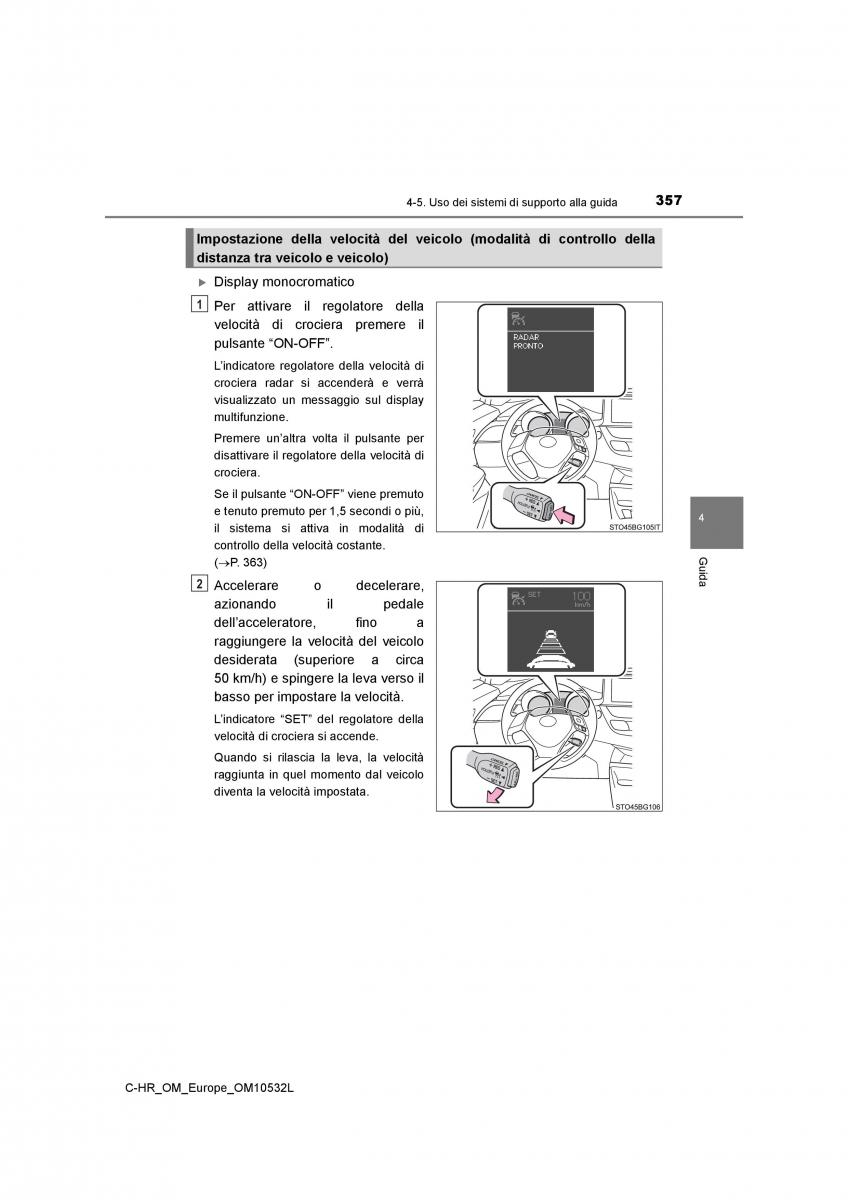 Toyota C HR manuale del proprietario / page 357