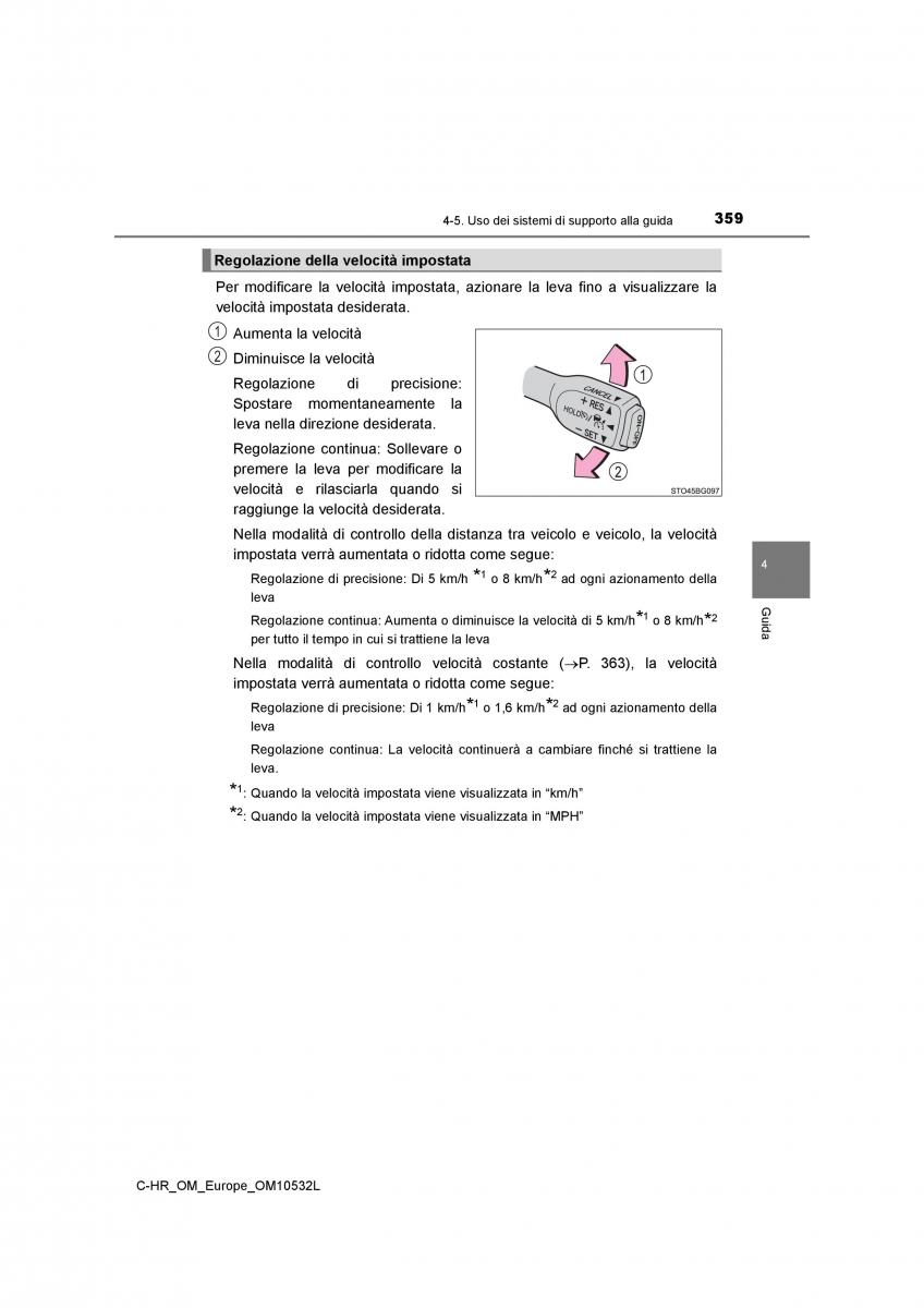 Toyota C HR manuale del proprietario / page 359