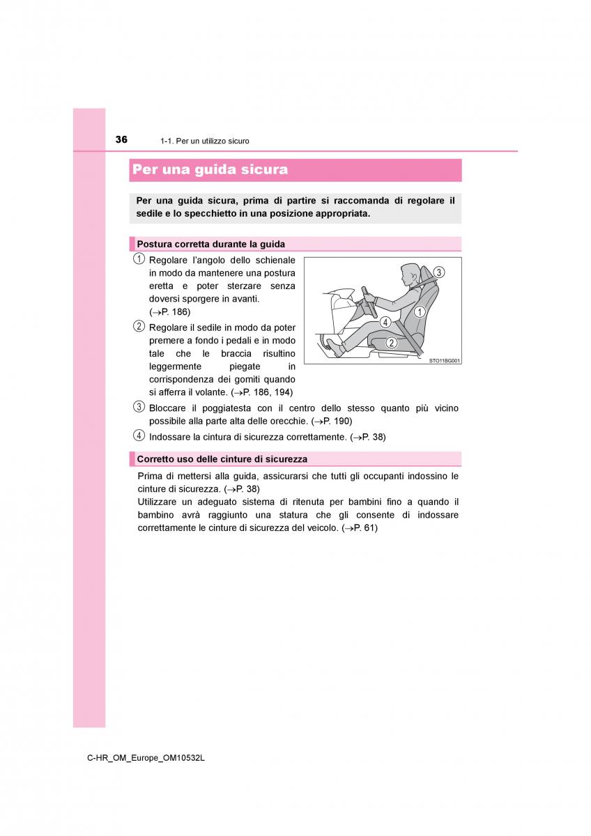 Toyota C HR manuale del proprietario / page 36