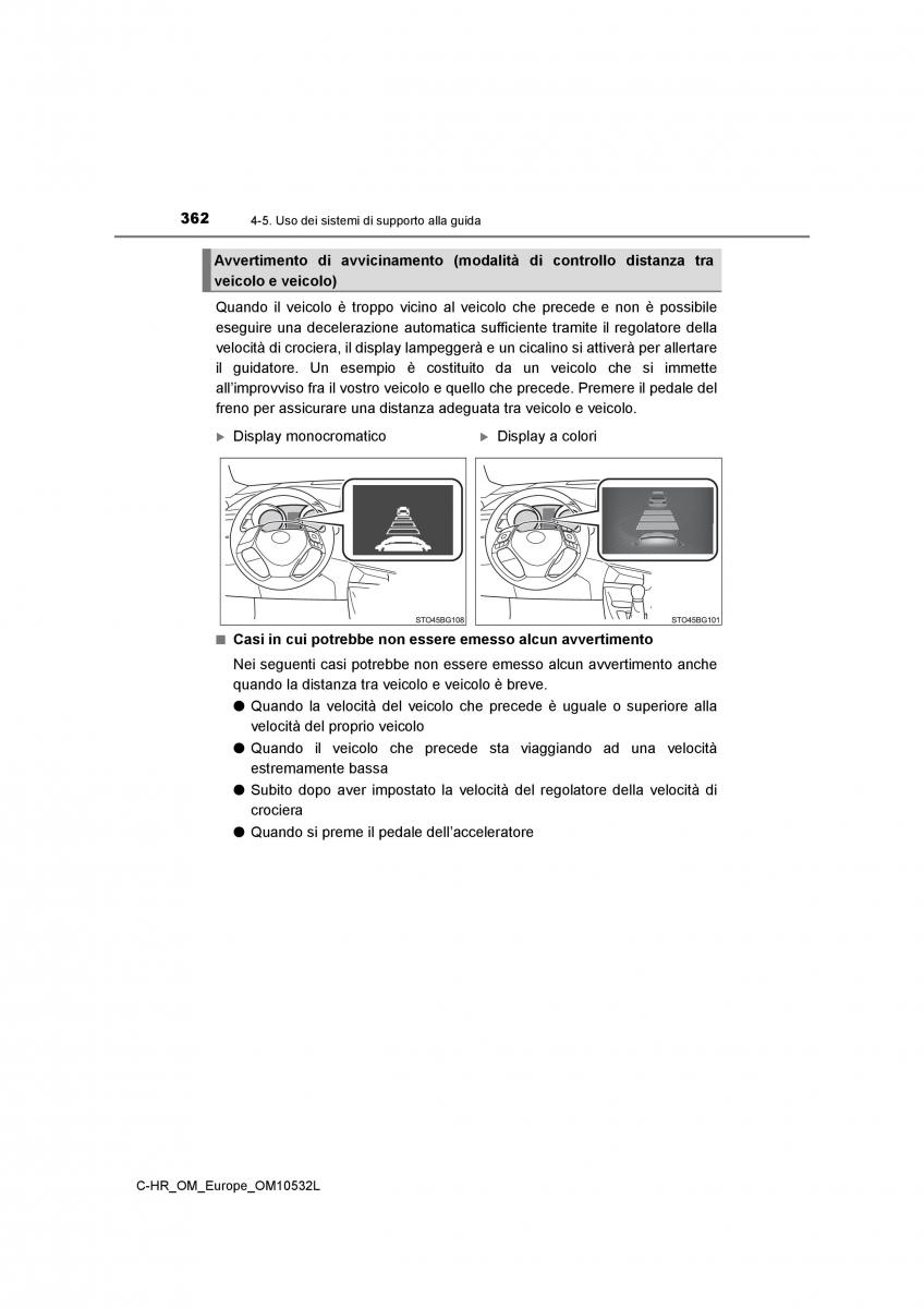 Toyota C HR manuale del proprietario / page 362