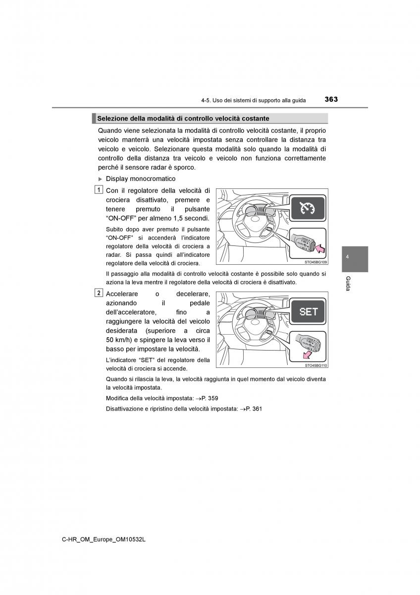 Toyota C HR manuale del proprietario / page 363