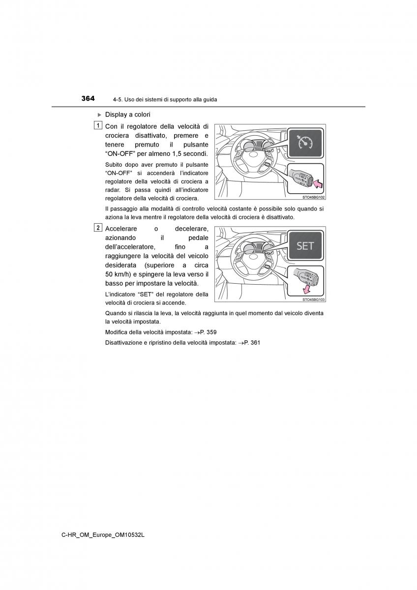 Toyota C HR manuale del proprietario / page 364