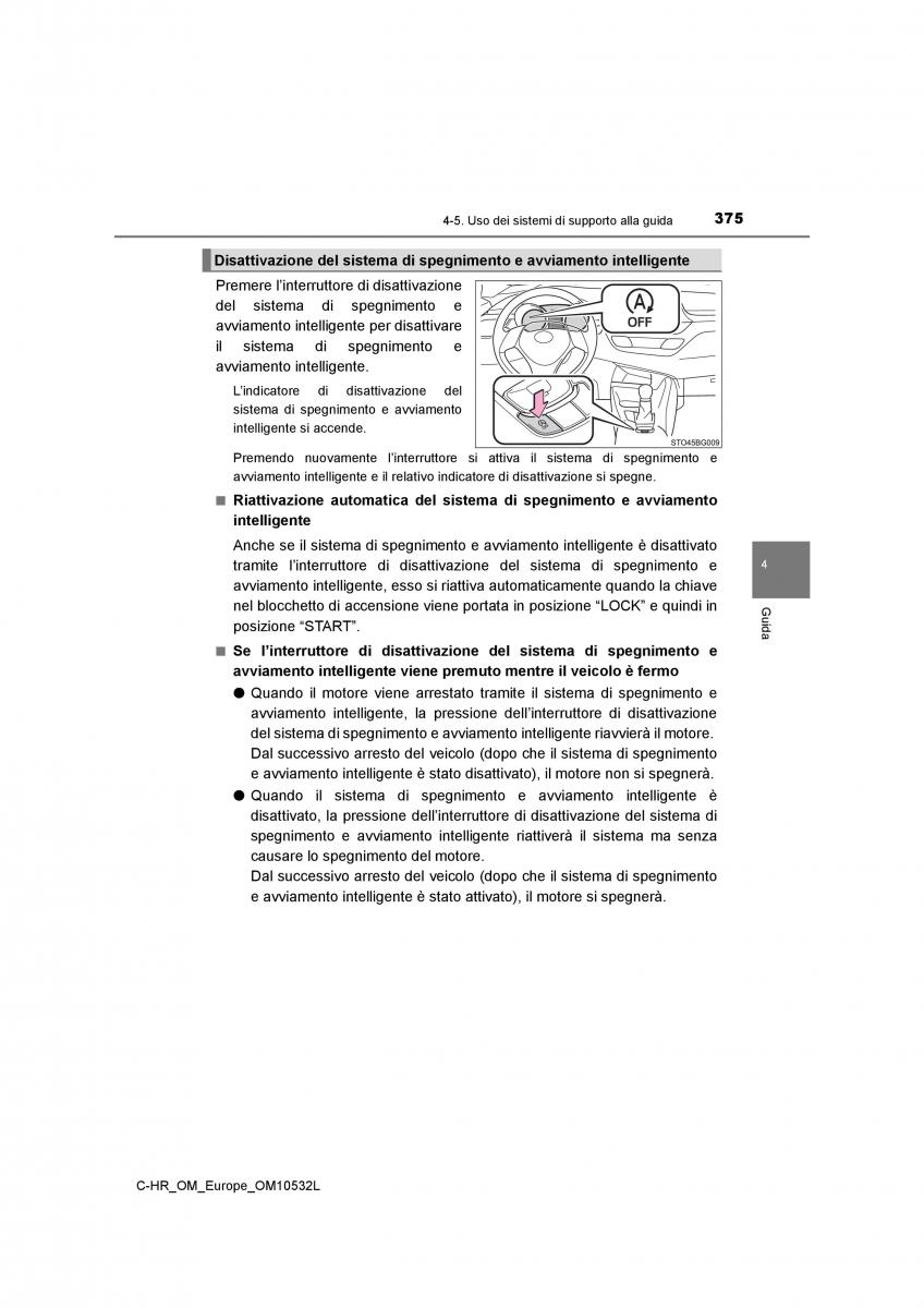 Toyota C HR manuale del proprietario / page 375