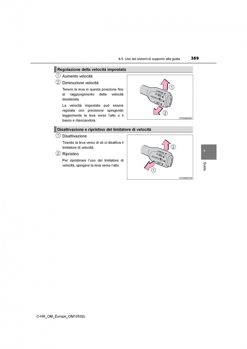 Toyota C HR manuale del proprietario / page 389