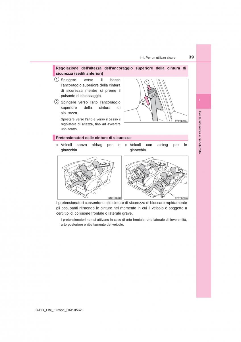 Toyota C HR manuale del proprietario / page 39