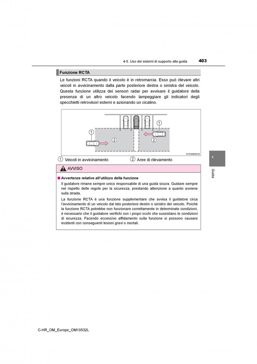 Toyota C HR manuale del proprietario / page 403