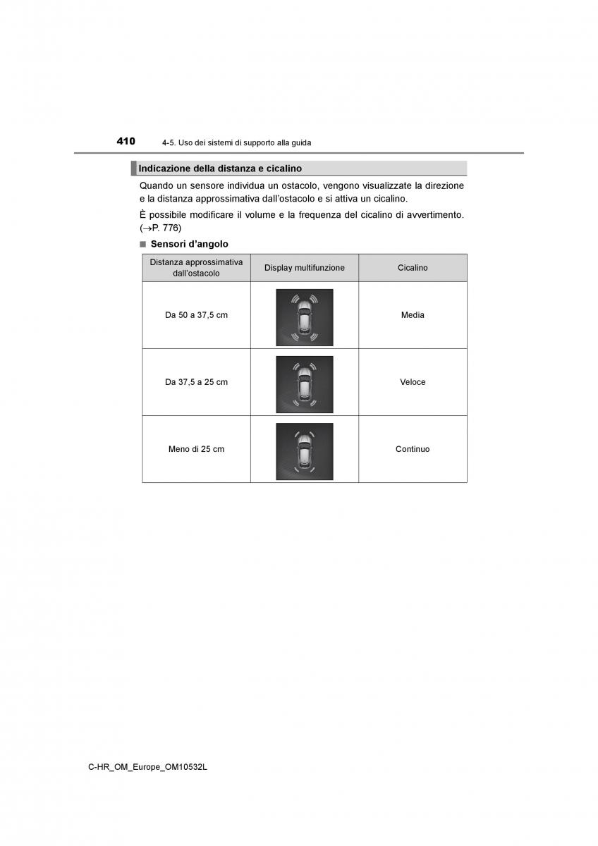 Toyota C HR manuale del proprietario / page 410