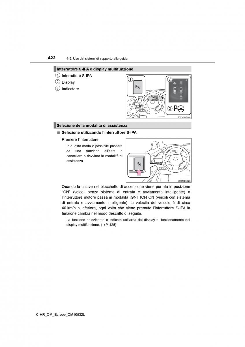 Toyota C HR manuale del proprietario / page 422