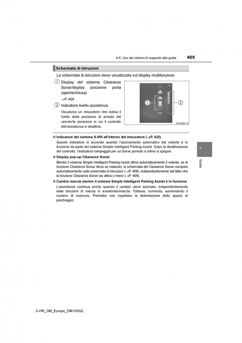 Toyota C HR manuale del proprietario / page 425