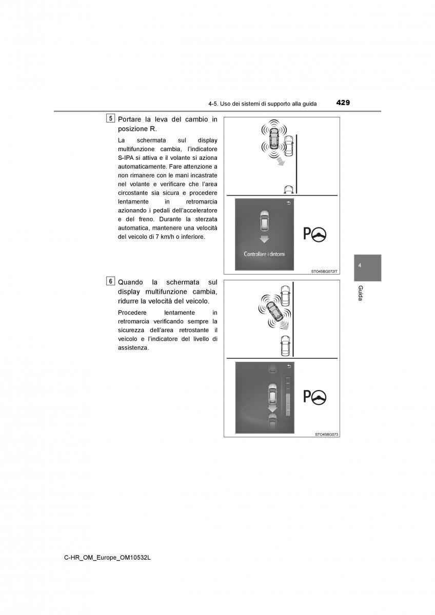 Toyota C HR manuale del proprietario / page 429