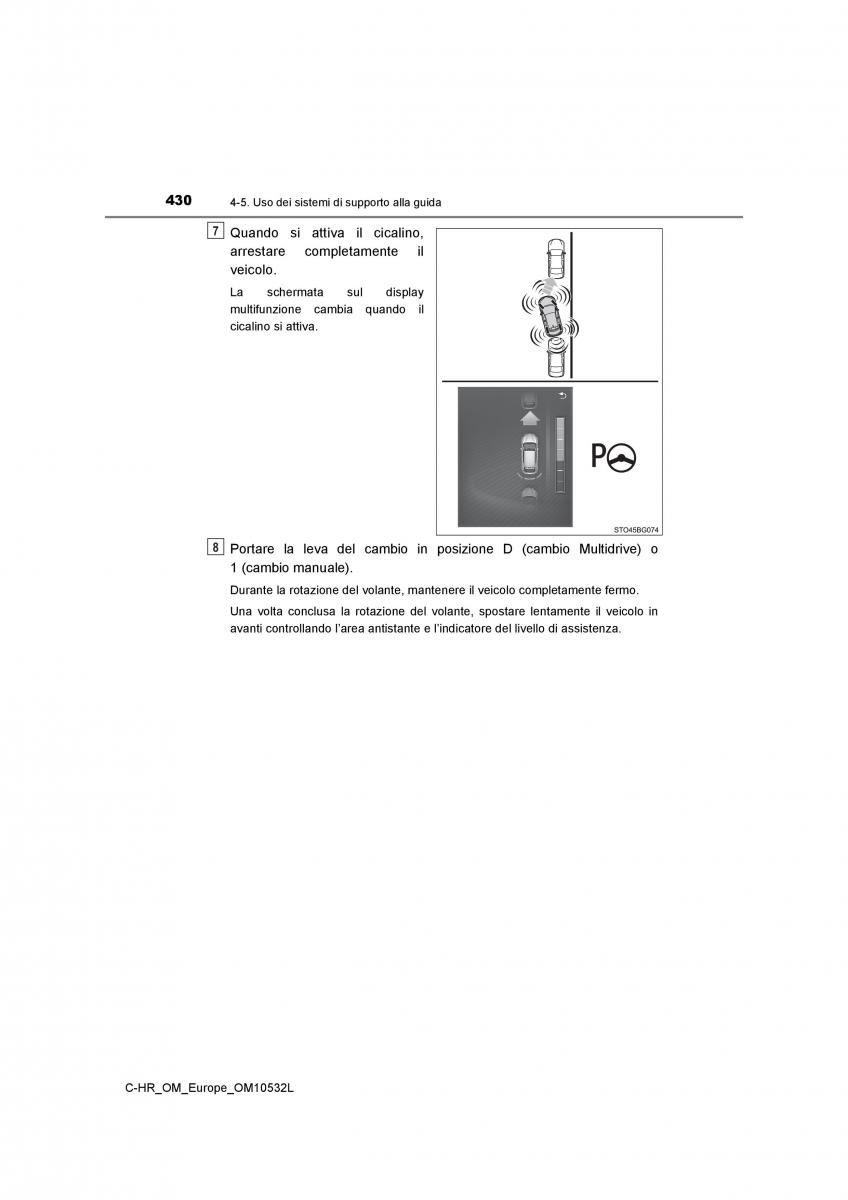 Toyota C HR manuale del proprietario / page 430