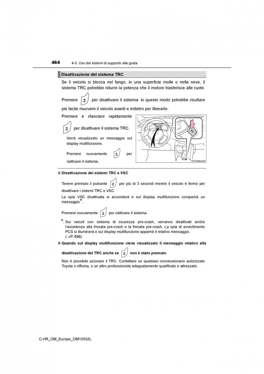 Toyota C HR manuale del proprietario / page 464