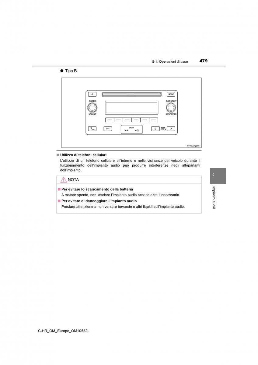 Toyota C HR manuale del proprietario / page 479