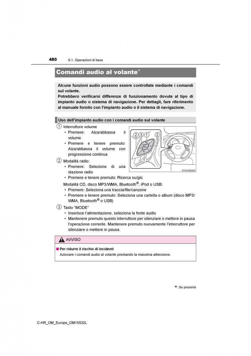 Toyota C HR manuale del proprietario / page 480