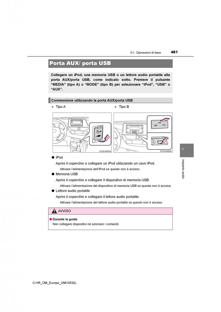 Toyota C HR manuale del proprietario / page 481