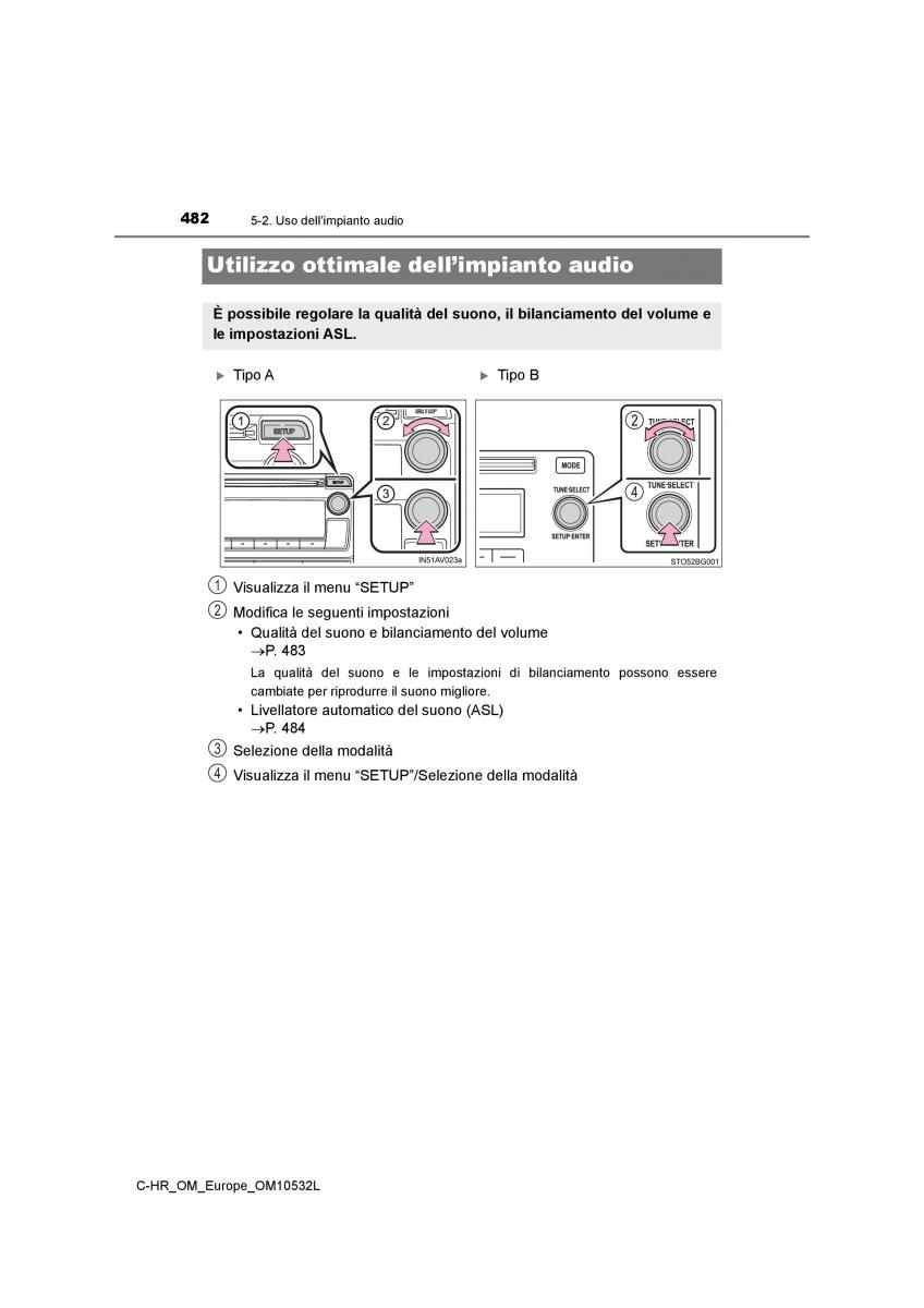 Toyota C HR manuale del proprietario / page 482