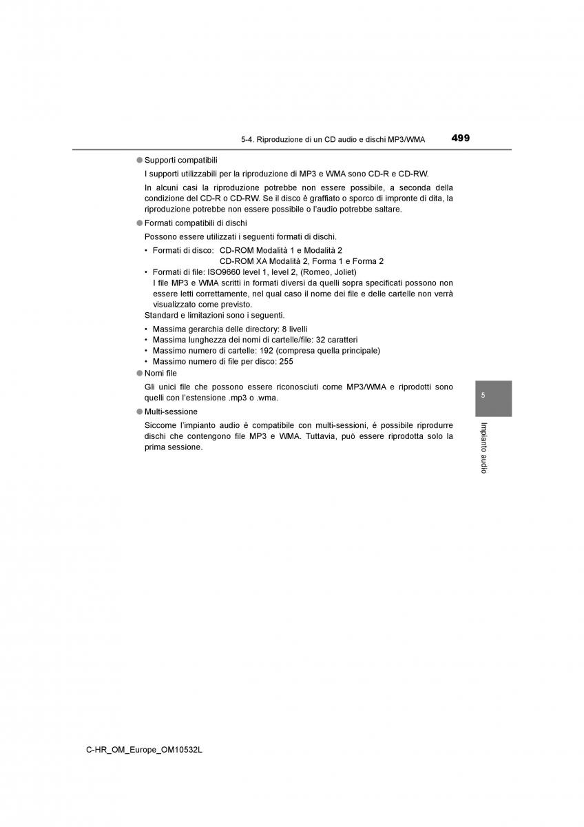 Toyota C HR manuale del proprietario / page 499