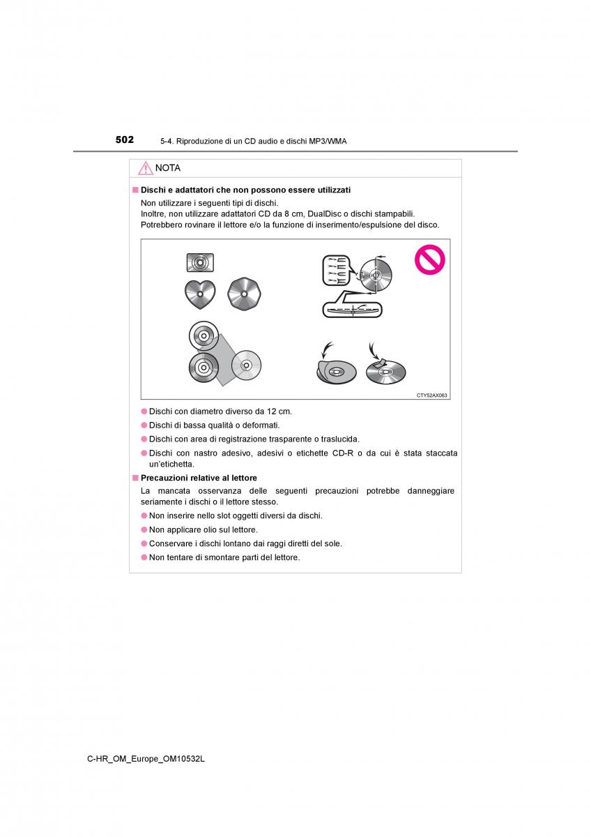 Toyota C HR manuale del proprietario / page 502