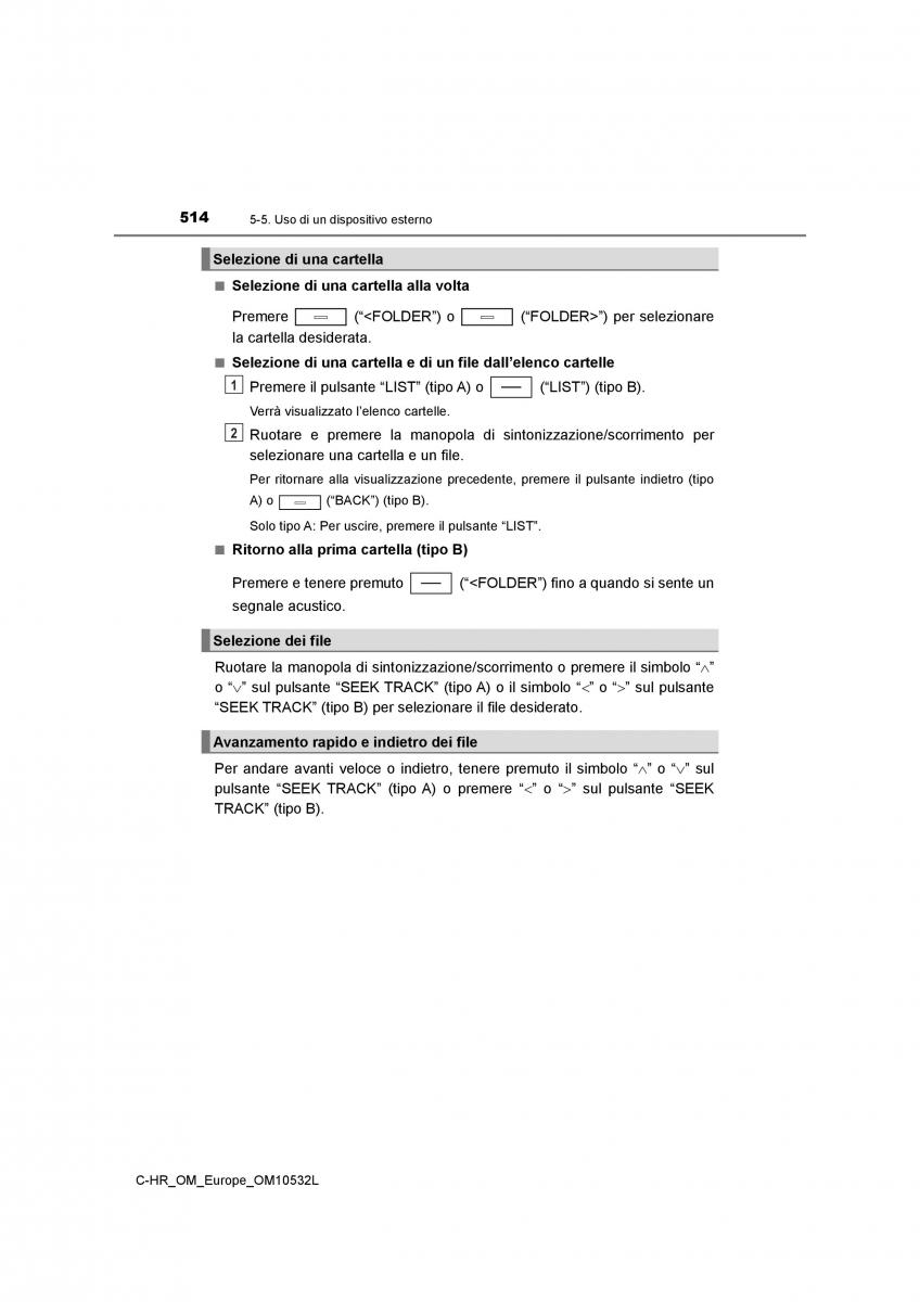 Toyota C HR manuale del proprietario / page 514