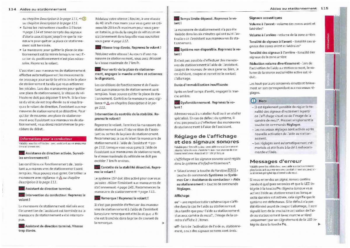 Audi Q3 manuel du proprietaire / page 58