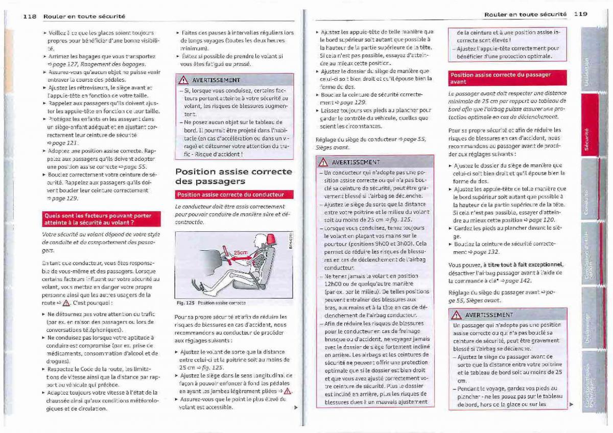 Audi Q3 manuel du proprietaire / page 60