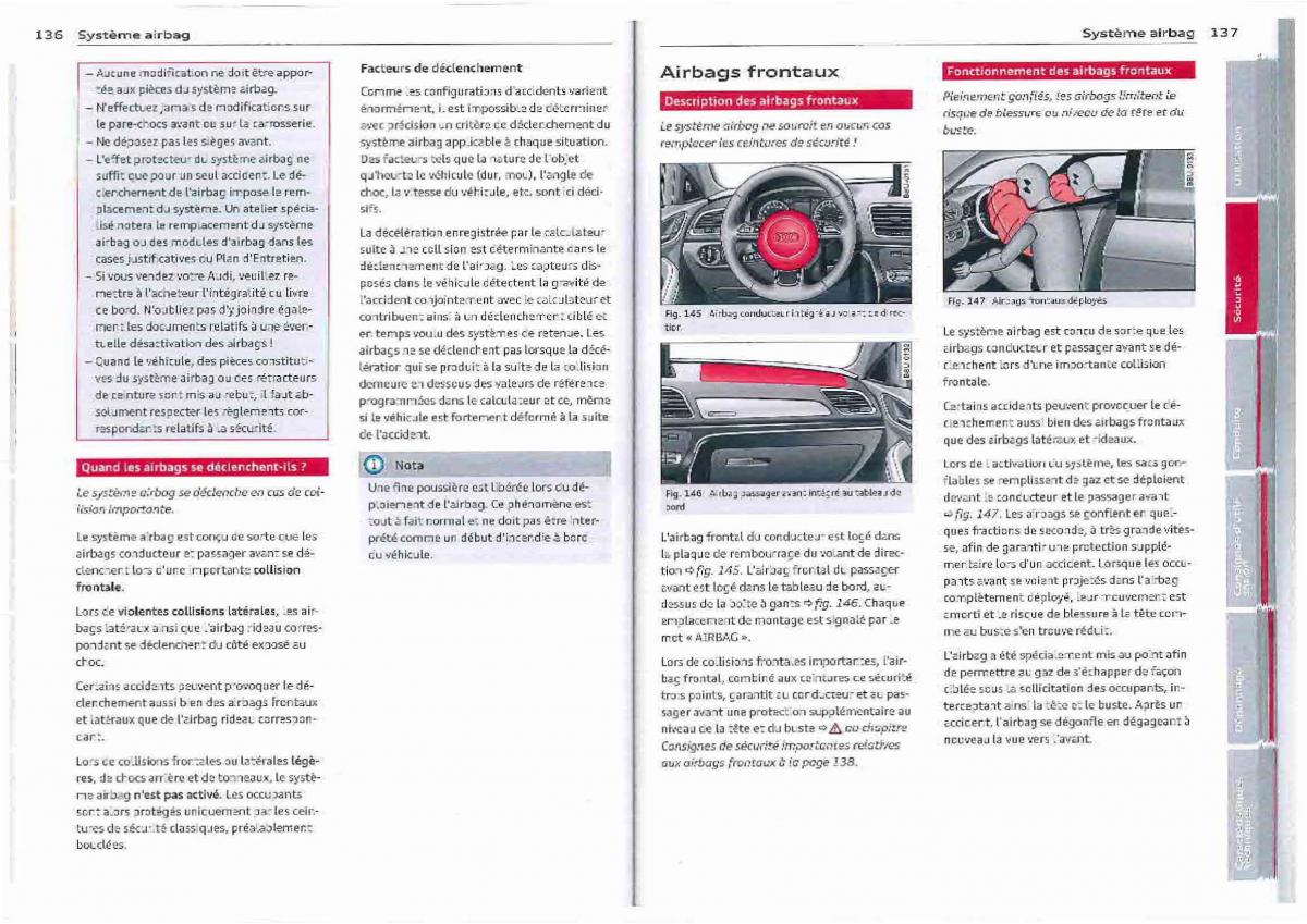 Audi Q3 manuel du proprietaire / page 69