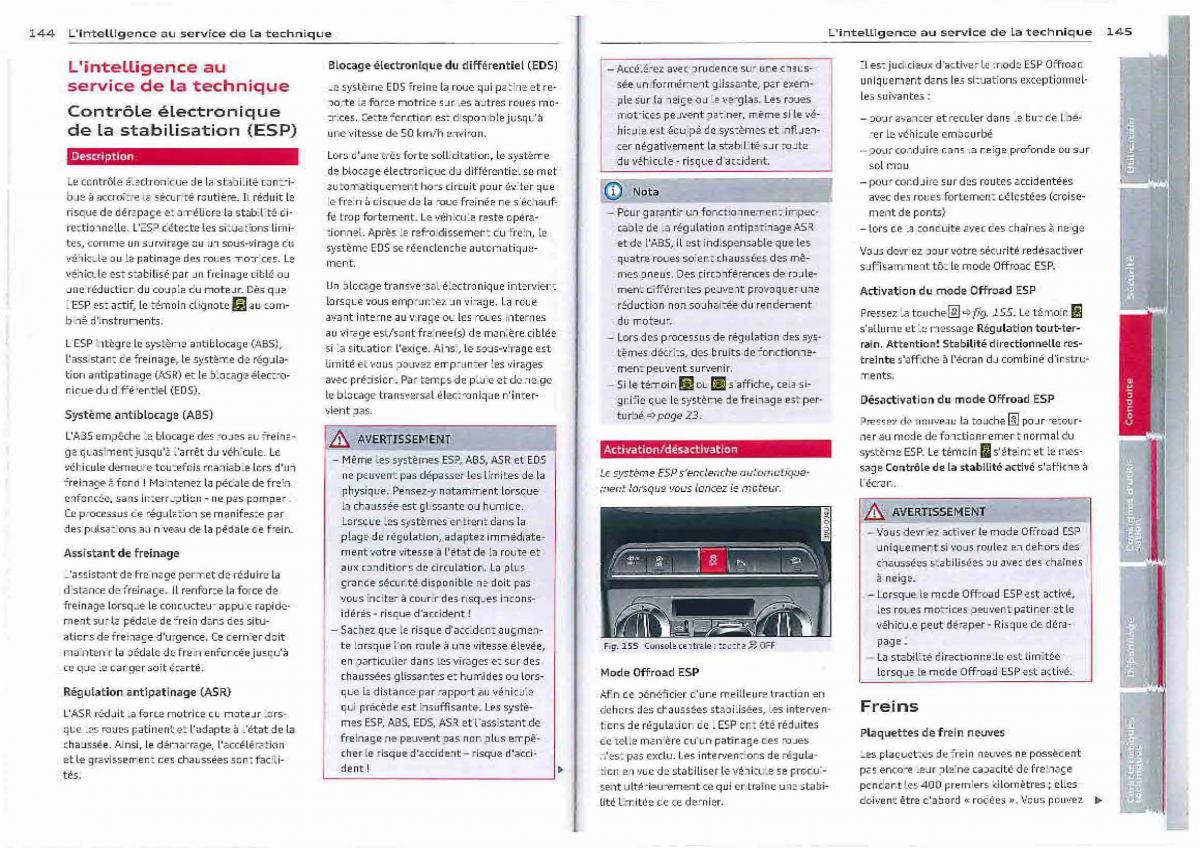 Audi Q3 manuel du proprietaire / page 73
