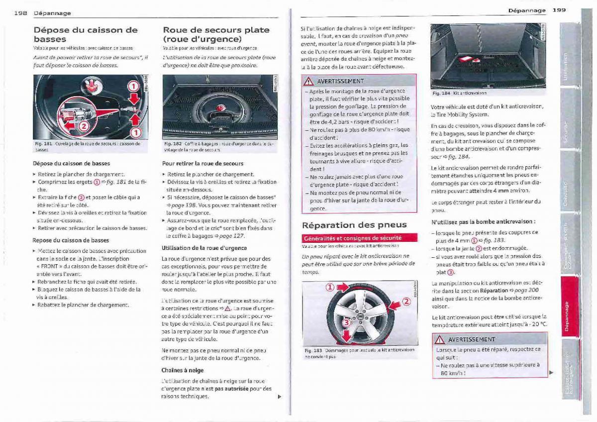 Audi Q3 manuel du proprietaire / page 100