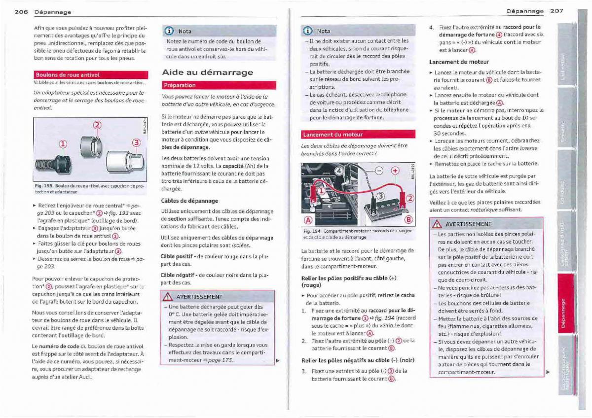 Audi Q3 manuel du proprietaire / page 104