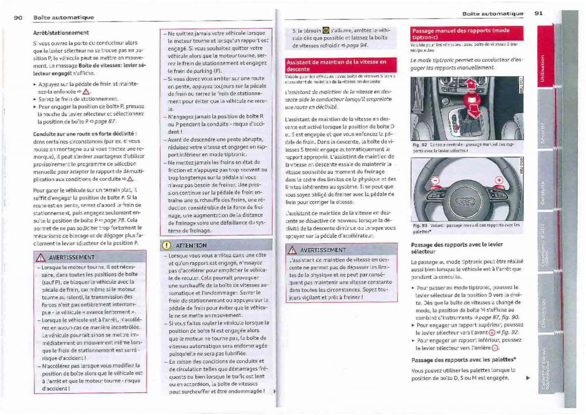 Audi Q3 manuel du proprietaire / page 46