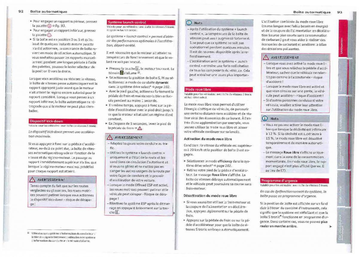 Audi Q3 manuel du proprietaire / page 47