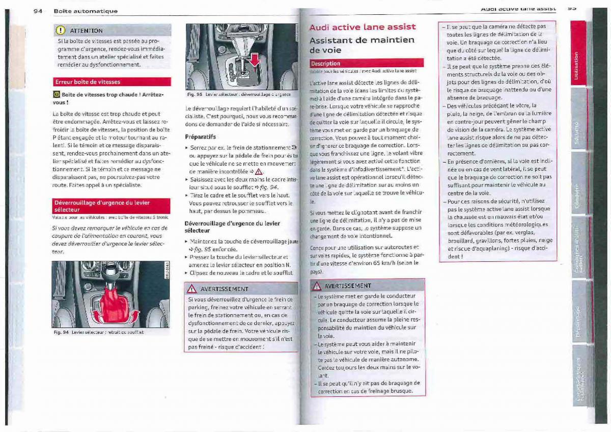 Audi Q3 manuel du proprietaire / page 48