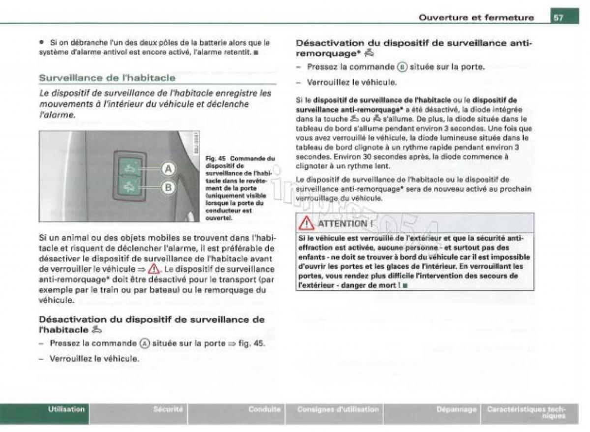 Audi TT II 2 manuel du proprietaire / page 58