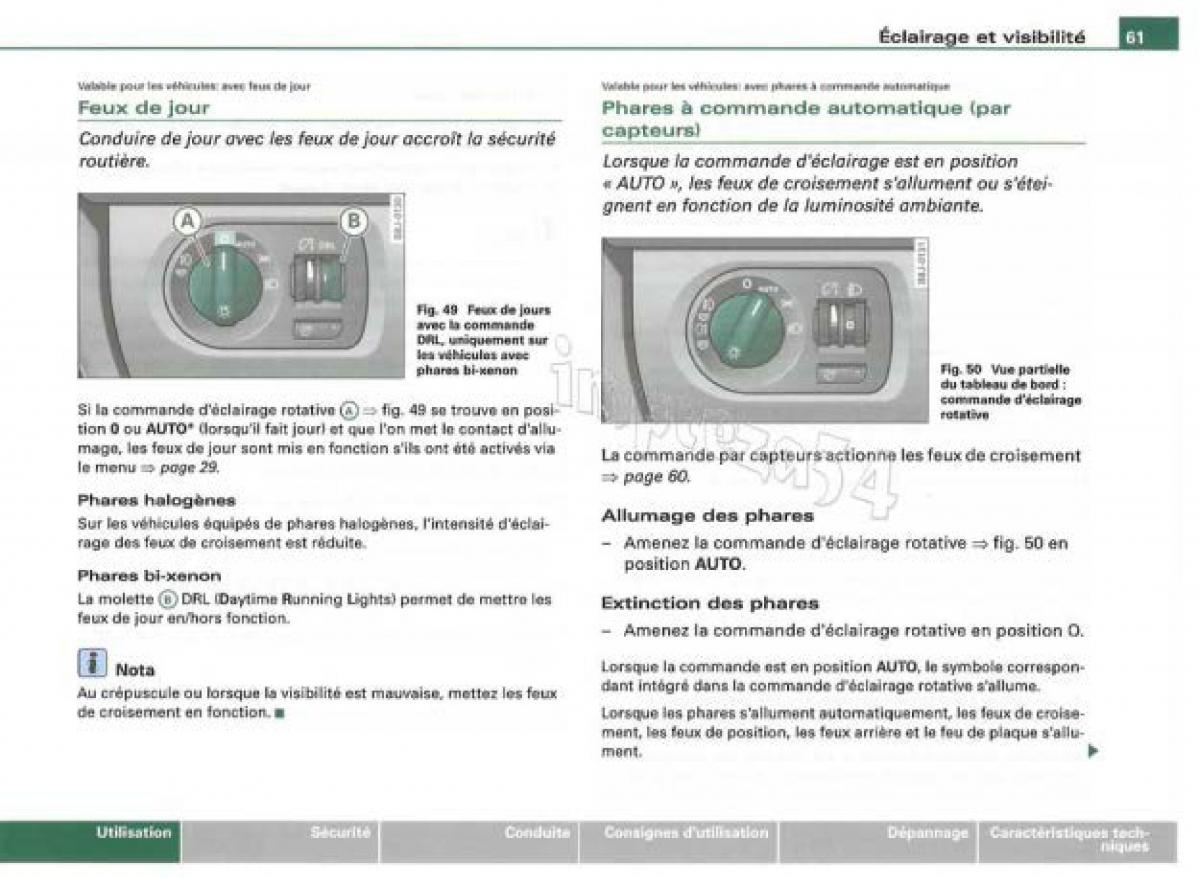 Audi TT II 2 manuel du proprietaire / page 62