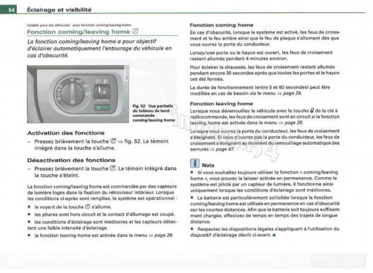 Audi TT II 2 manuel du proprietaire / page 65