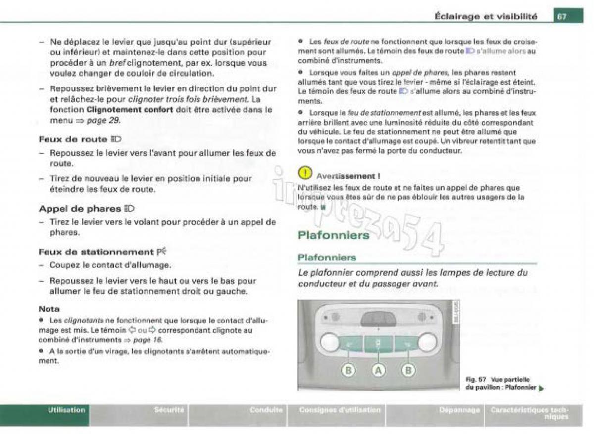 Audi TT II 2 manuel du proprietaire / page 68