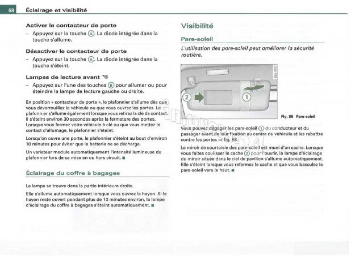 Audi TT II 2 manuel du proprietaire / page 69