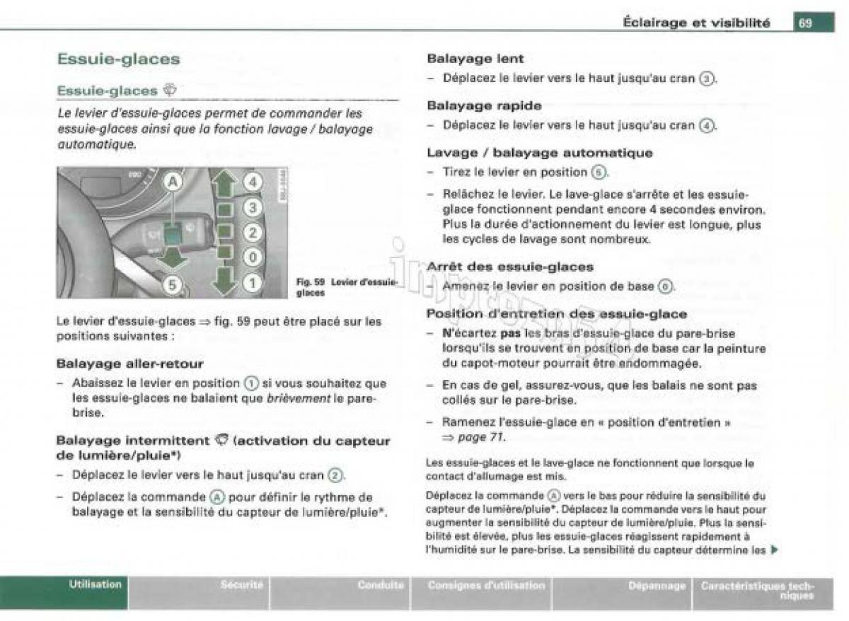 Audi TT II 2 manuel du proprietaire / page 70