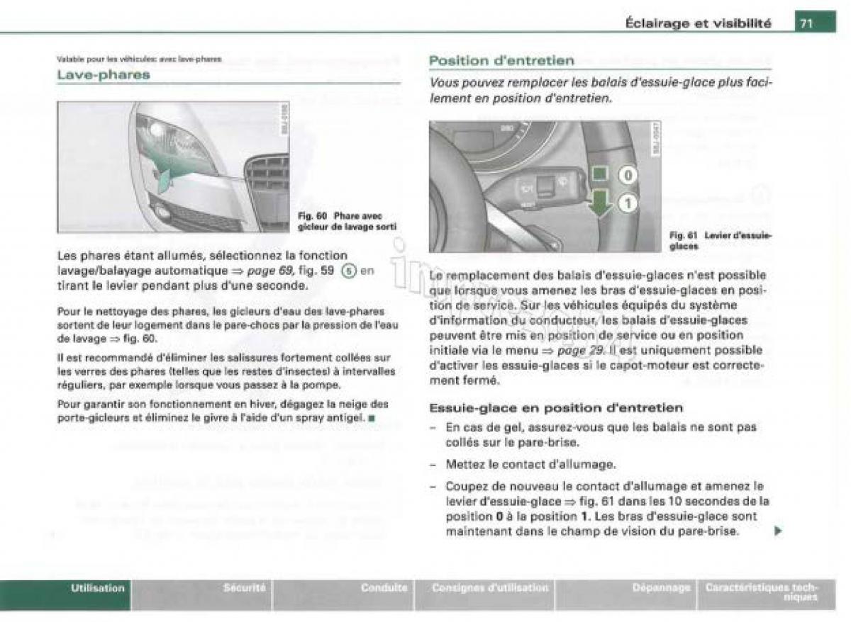 Audi TT II 2 manuel du proprietaire / page 72