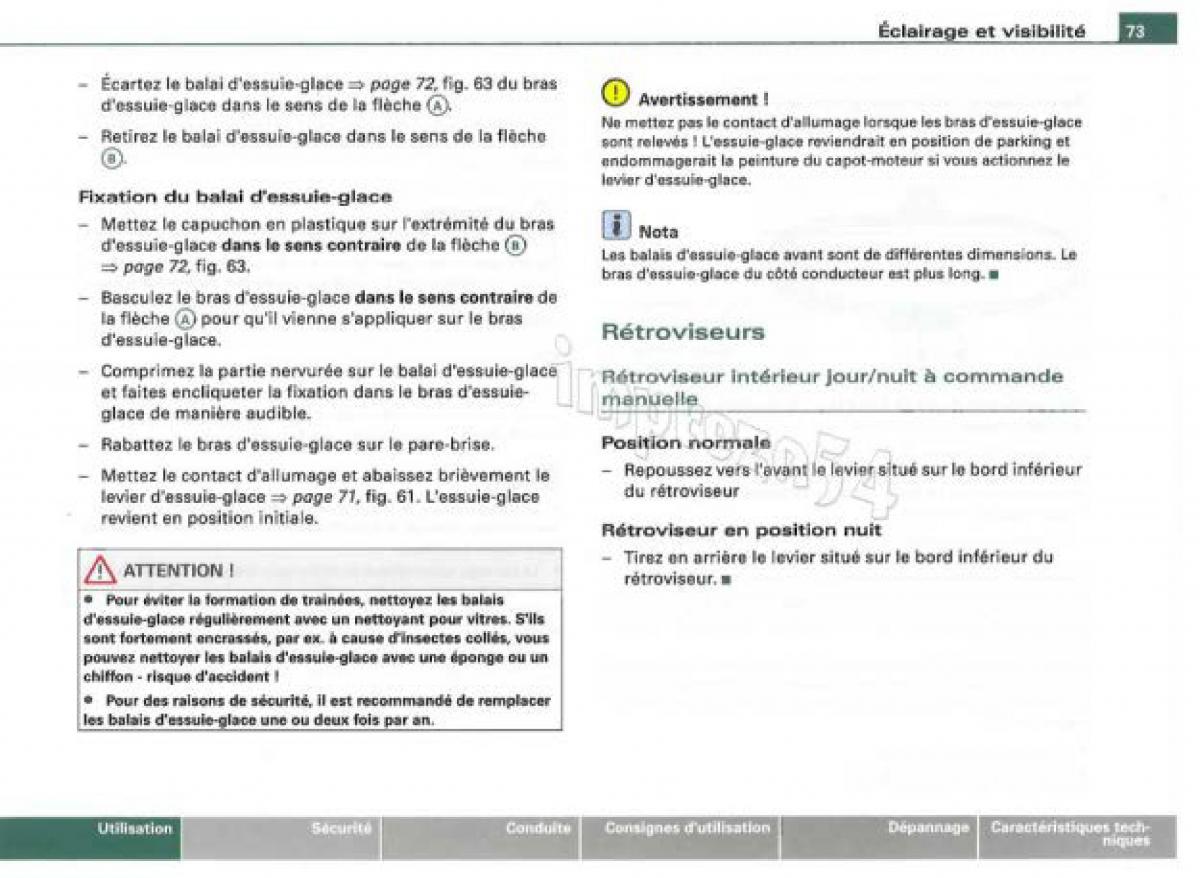 Audi TT II 2 manuel du proprietaire / page 74